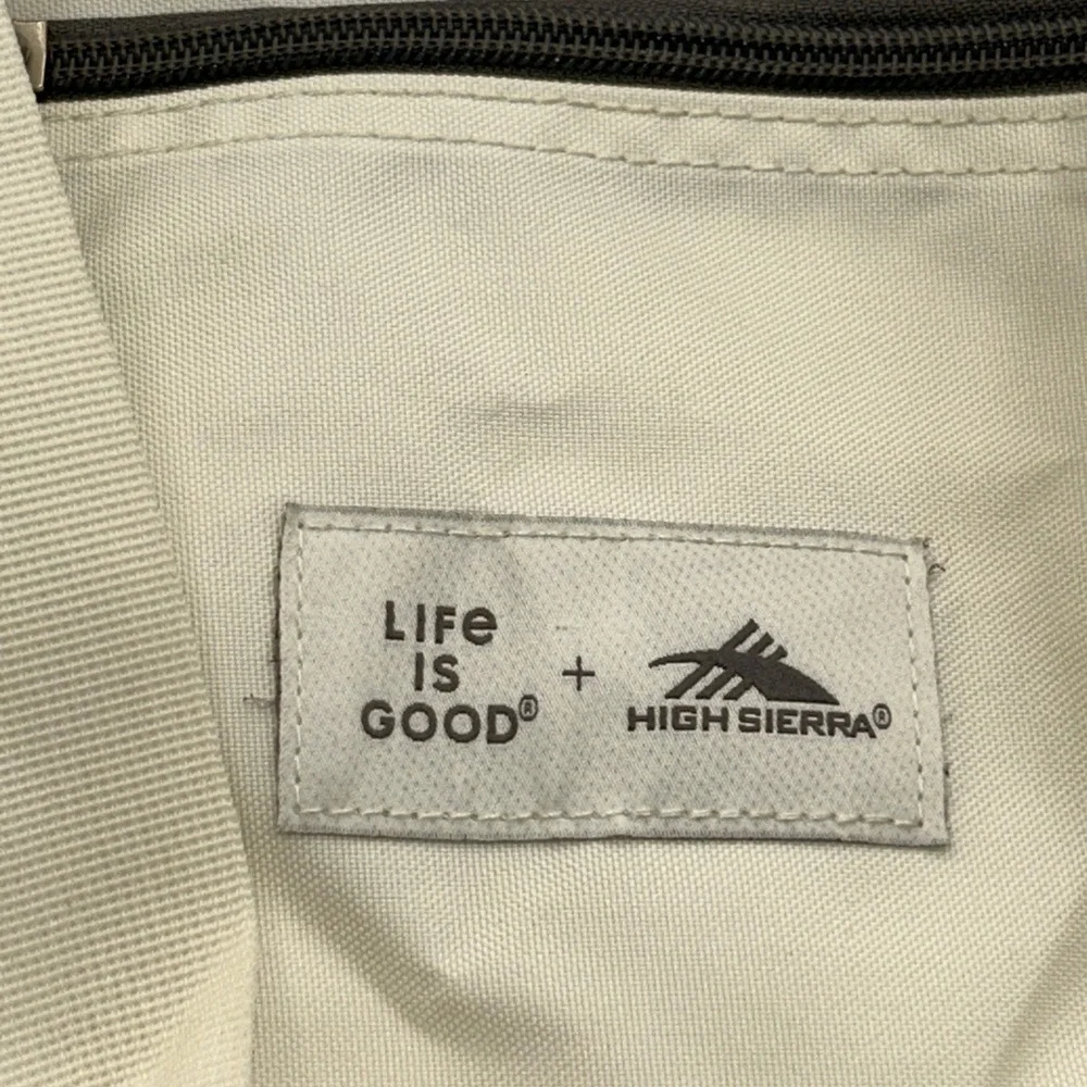 New Life Is Good x High Sierra Mandala Cargo Duffle Bag Zip Putty White #753